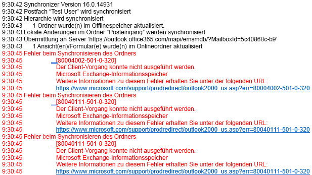 Benutzer I: Outlook zeigt falsche Zeiten für meine Termine an.
Benutzer J: Der Posteingang wird nicht automatisch aktualisiert.