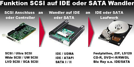 Controller-Typen: SATA, IDE, SCSI
SATA-Controller: ermöglicht den Anschluss von SATA-Festplatten