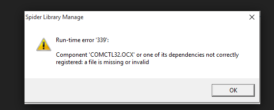 Das comdlg32.ocx-Datei ist beschädigt oder fehlt.
Das comdlg32.ocx-Datei wird von einem anderen Programm blockiert.