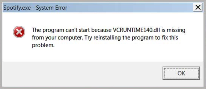 Fehlender oder beschädigter vcruntime140.dll-Datei
Inkompatible Version der vcruntime140.dll mit dem Betriebssystem