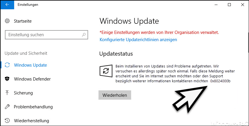 Fehlercode 0x80200056: Installation wurde unerwartet unterbrochen.
Fehlercode 0x80240020: Windows Update-Dienst konnte nicht gestartet werden.