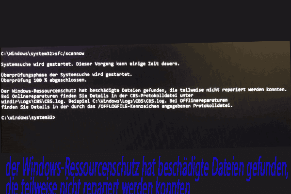 Fehlermeldung: Der Windows Ressourcenschutz hat beschädigte Dateien gefunden, konnte sie jedoch nicht reparieren
Workaround: Verwenden Sie das DISM-Tool, um die beschädigten Systemdateien zu reparieren.