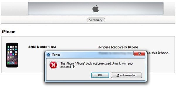 Fehlermeldung: In iTunes erscheint die Fehlermeldung 9009 während eines Updates oder einer Wiederherstellung
Ursachen für den Fehler 9009