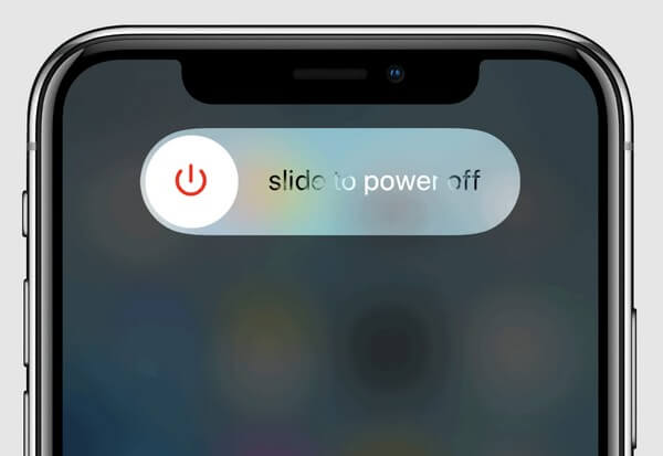Halten Sie die Ein-/Aus-Taste gedrückt, bis der Ausschalten-Slider angezeigt wird.
Schieben Sie den Slider, um das iPhone auszuschalten.
