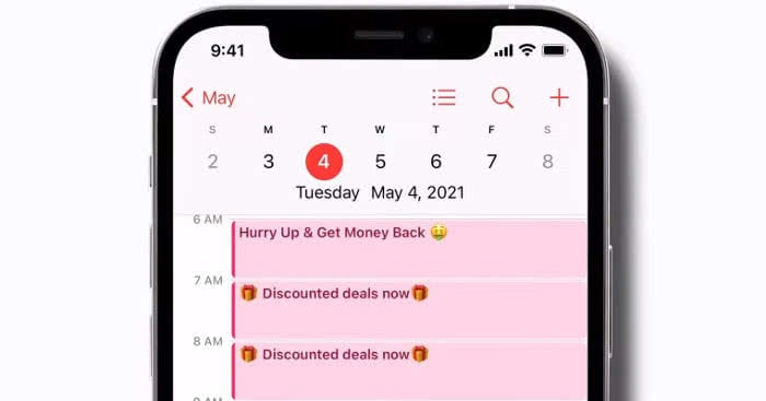 Kalenderspam auf iPhone erkennen
Spam-Termine löschen
