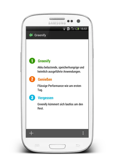 Mit Greenify kann man die Batterieleistung des LG G3 optimieren und so längere Nutzungszeiten erzielen.
Greenify bietet eine benutzerfreundliche Oberfläche und ist einfach zu bedienen.