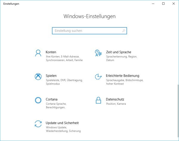 Öffne die Einstellungen durch Drücken der Tastenkombination Windows-Taste + I.
Klicke auf Update und Sicherheit und wähle dann Windows Update aus.