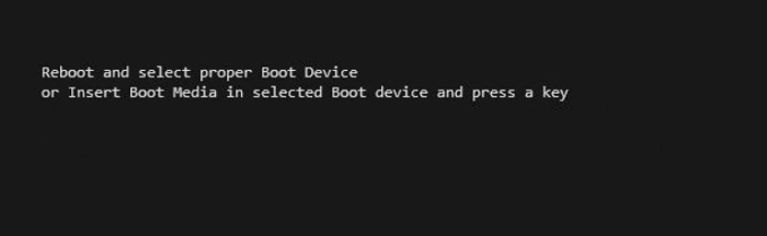 Reboot and Select Proper Boot Device
Überprüfen Sie die Boot-Reihenfolge im BIOS