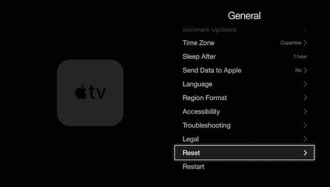 Starten Sie sowohl das Apple TV als auch den Fernseher neu und prüfen Sie, ob das Problem behoben ist.
Wenn das Problem weiterhin besteht, versuchen Sie ein anderes HDMI-Kabel oder einen anderen HDMI-Anschluss am Fernseher.