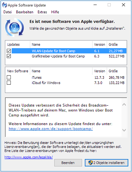 Stellen Sie sicher, dass Ihr Windows 8.1-Betriebssystem auf dem neuesten Stand ist.
Überprüfen Sie, ob Ihr iTunes auf die neueste Version aktualisiert ist.