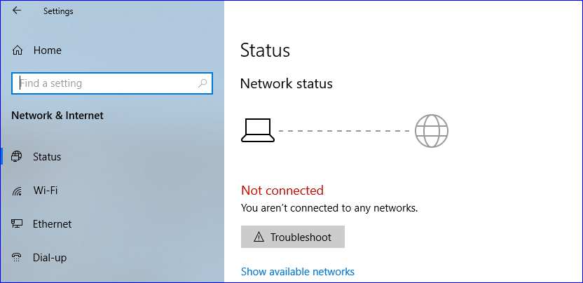 Stellen Sie sicher, dass Sie mit dem Internet verbunden sind.
Überprüfen Sie Ihre Wi-Fi- oder Ethernet-Verbindung.