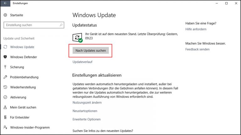 Überprüfen, ob Windows Update-Dienst ausgeführt wird
Firewall-Einstellungen überprüfen und anpassen