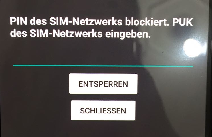Verifizieren Sie, ob Ihre SIM-Karte nicht gesperrt ist.
Überprüfen Sie die Netzwerkverbindung auf Ihrem Gerät.