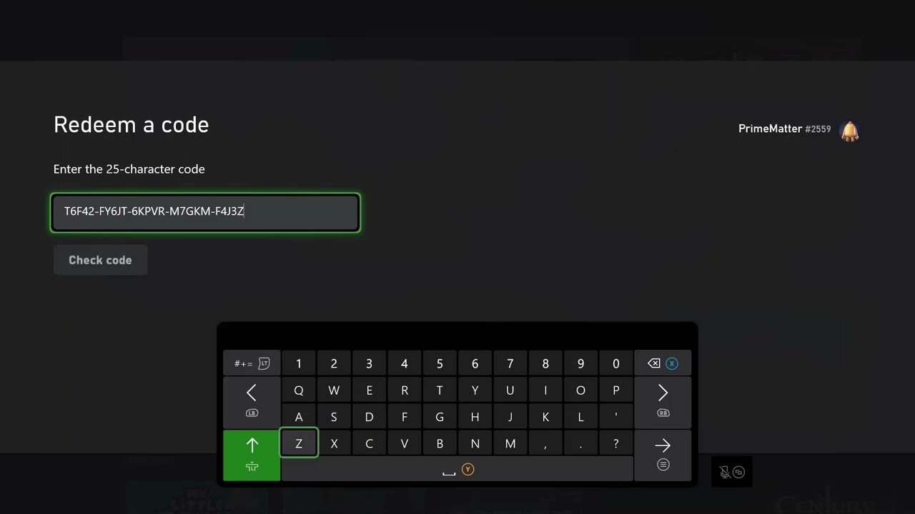 Verwenden von Codes für Spiele und Abonnements:
Anleitung zur Eingabe von Codes auf der Xbox One: