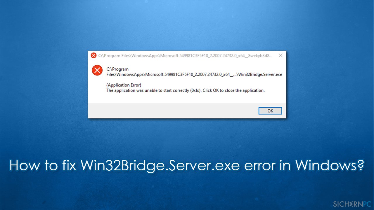 Was ist Win32Bridge.Server.exe? - Win32Bridge.Server.exe ist eine ausführbare Datei, die zum Betrieb des Win32-Bridge-Dienstes auf Ihrem Computer verwendet wird.
Warum erhalte ich einen Fehler mit Win32Bridge.Server.exe? - Es gibt verschiedene Gründe, warum Sie möglicherweise Fehlermeldungen im Zusammenhang mit Win32Bridge.Server.exe erhalten, wie z. B. beschädigte Dateien, fehlende Updates oder Malware-Infektionen.