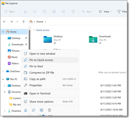Windows-Benutzeroberfläche verwenden
Öffnen Sie den Datei-Explorer, indem Sie auf das Ordnersymbol in der Taskleiste klicken oder die Windows-Taste + E drücken.