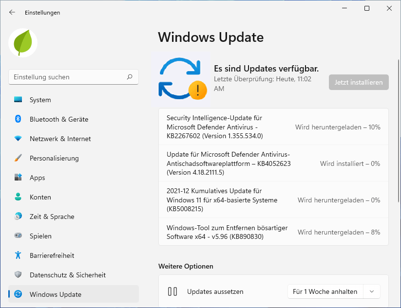 Windows-Updates installieren, um eventuelle Softwareprobleme zu beheben
Surface im abgesicherten Modus starten und nach möglichen Konflikten suchen